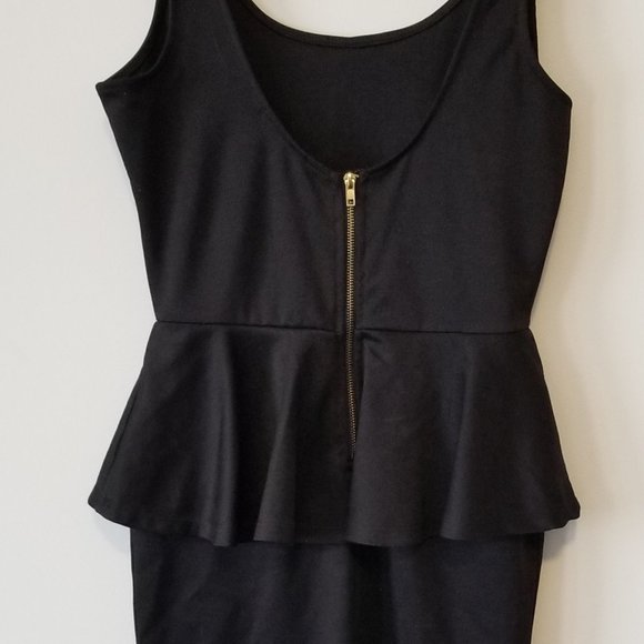 Urban Behavior Black Peplum Dress - Picture 2 of 4